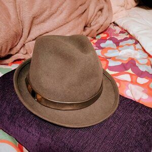 Maseino Classic Grey Fedora Hat One Size New
